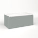 Cartesian 36-1/8" x 15" x 18-3/4" single drawer vanity in matte gray with slow-close full drawer and night light in 5000K temperature (cool light)
