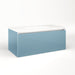 Cartesian 36-1/8" x 15" x 18-3/4" single drawer vanity in ocean with slow-close plumbing drawer and night light in 5000K temperature (cool light)
