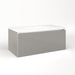 Cartesian 36-1/8" x 15" x 18-3/4" single drawer vanity in silver screen with slow-close plumbing drawer and night light in 5000K temperature (cool light)