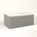 Cartesian 36-1/8" x 15" x 21-3/4" single drawer vanity in silver screen with slow-close full drawer and night light in 5000K temperature (cool light)