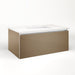 Cartesian 36-1/8" x 15" x 21-3/4" single drawer vanity in satin bronze with slow-close plumbing drawer and no night light