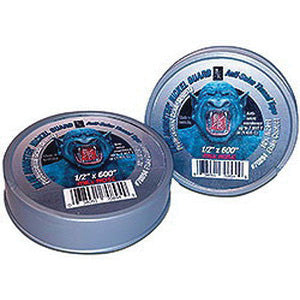 The Mill-Rose Company 70894 Blue Monster Seize Thread Sealing Tape, 0.0045 in Thick, 1/2 in W, 600 ft L, Silver, Nickel/PTFE
