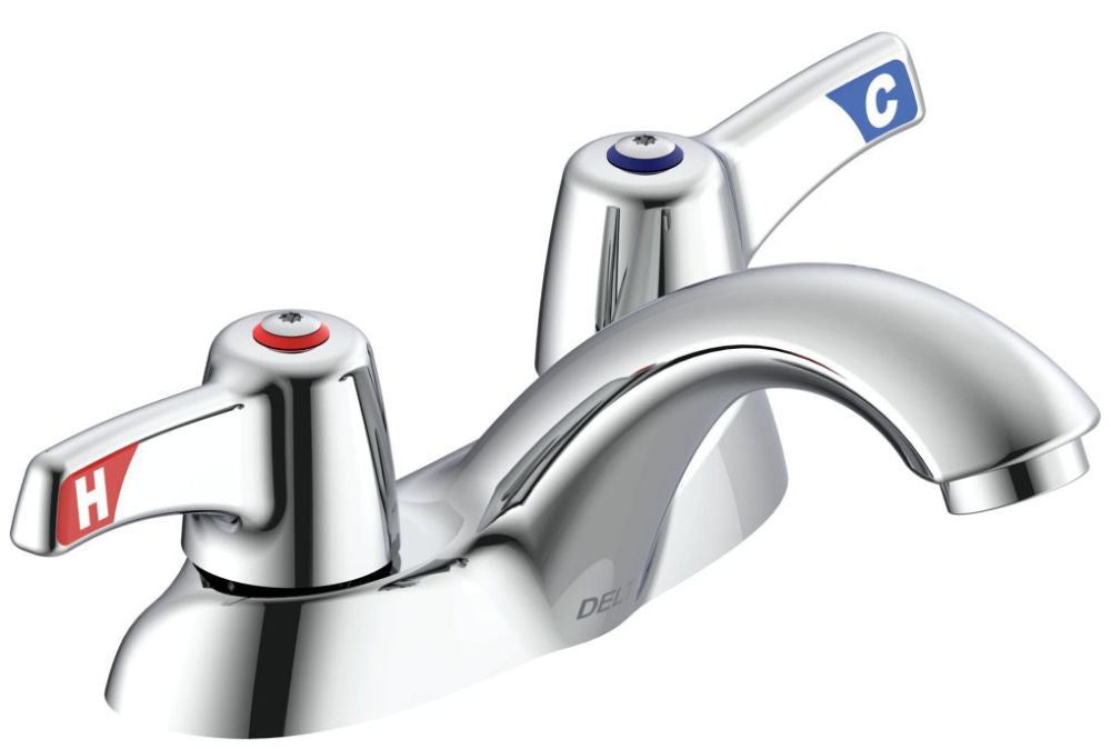 Commercial 21C 21C133 Two Handle Centerset Bathroom Faucet - Less Pop-Up