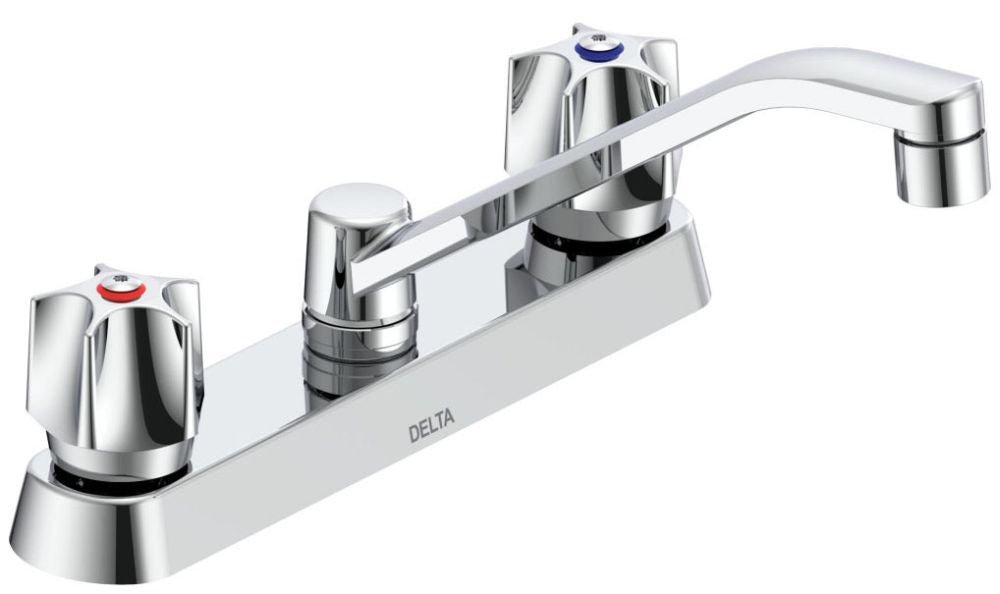 Commercial 26C3 26C3131 Two Handle 8 In Cast Deck-Mount Faucet