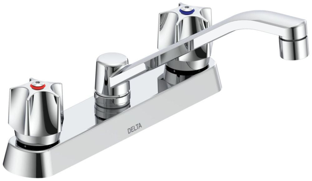 Commercial 26C3 26C3141 Two Handle 8 In Cast Deck-Mount Faucet