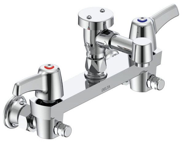 Commercial 28C2 28C2083 Two Handle 8 In Wallmount Service Sink Faucet