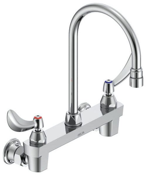 Commercial 28C3 / 28C4 / 28C6 28C4944 Two Handle 8 In Wallmount Service Sink Faucet
