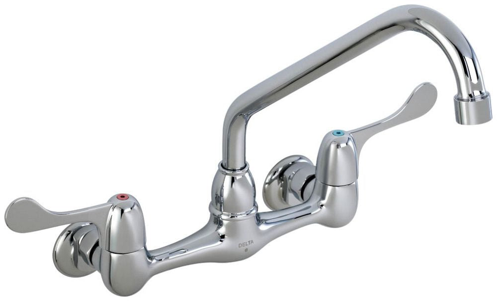 Commercial 28P4 28P4202LF Two Handle 8 In Wallmount Service Sink Faucet