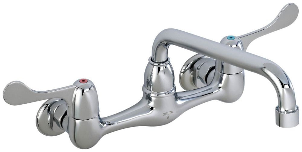Commercial 28P4 28P4402LF Two Handle 8 In Wallmount Service Sink Faucet