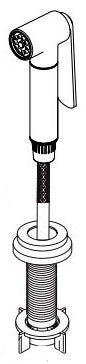 Brizo Artesso RP100063PN Spray and Hose Assembly