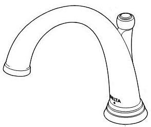 Delta Woodhurst RP100153 Finial - Roman Tub