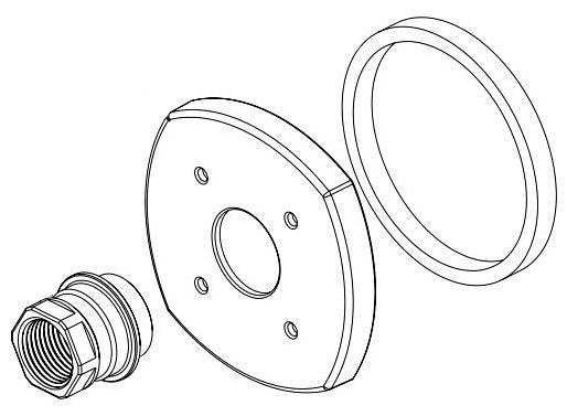 Delta Stryke RP100332BL Spout Flange & Gasket - WM Tub Filler