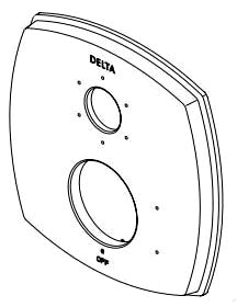 Delta Stryke:RP100388CZ Escutcheon - Div Trim 6-Settng 24S
