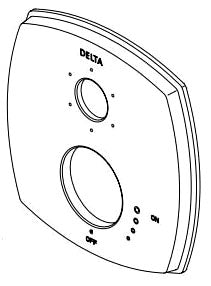 Delta Stryke:RP100390 Escutcheon - Div Trim 3-Setting 27S/ 27T
