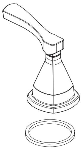 Delta Stryke:RP100392CZ Handle - 1L Left ASM Roman Tub