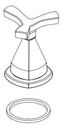 Delta Stryke RP100394BL Handle - 2O Left ASM Roman Tub