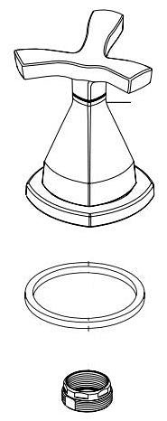 Delta Stryke RP100395BL Handle - 2O Right ASM Roman Tub
