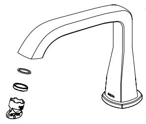 Delta Stryke:RP100399SS Spout - 3-Hole Roman Tub