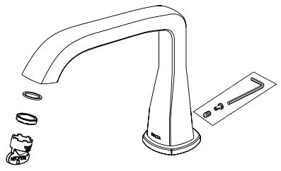 Delta Stryke:RP100400SS Spout - 4-Hole Diverter Roman Tub