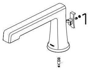 Brizo Levoir RP100442SL Finial, Screw, Cover and Lift Rod