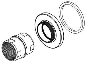 Delta Trinsic RP100462CZ Handle Flange & Long Nut - WM Tub Filler
