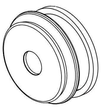 Delta Cassidy RP100466RB Spout Flange & Gasket - WM Tub Filler