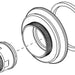 Delta Cassidy RP100468CZ Handle Flange & Nut - WM Tub Filler