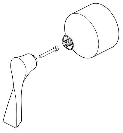 Brizo Virage RP100619PN Pressure Balance with Diverter - Valve Handle