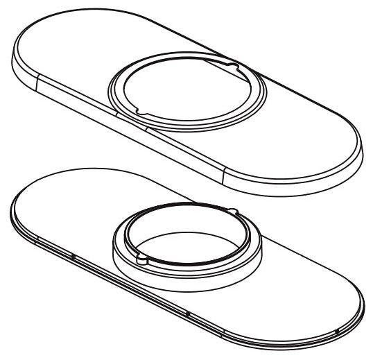 Delta RP100695SS Escutcheon and Gasket - Centerset Three Hole