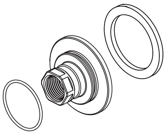 Delta RP100712 Spout Flange, Gasket and O-Ring - Wall Mount Bath