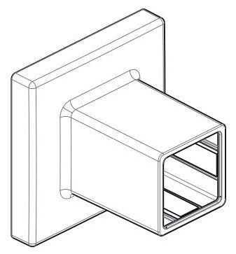 Delta Universal Showering Components RP100808PNPR Angular Escutcheon