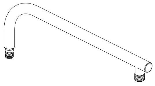 Delta Universal Showering Components:RP100816CZ Round Overhead Shower Arm