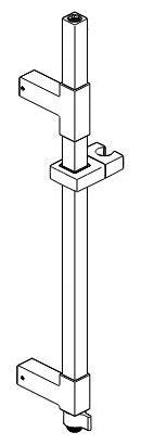 Delta Universal Showering Components RP100861SS 26" Angular Shower Column