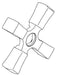 Delta Dorval RP100893GS Cross Handle Blade
