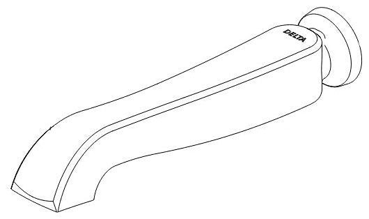 Delta Dorval RP100918SS Spout - Wall Mount Tub Filler