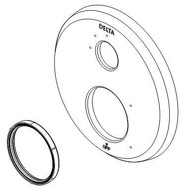 Delta Dorval RP100945SS 14S 3F Integrated Diverter Escutcheon