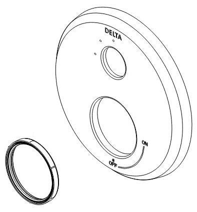Delta Dorval RP100947BL 17/17T 3F Integrated Diverter Escutcheon
