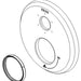 Delta Dorval RP100948BL 17/17T 6F Integrated Diverter Escutcheon