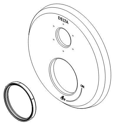 Delta Dorval RP100948CZ 17/17T 6F Integrated Diverter Escutcheon
