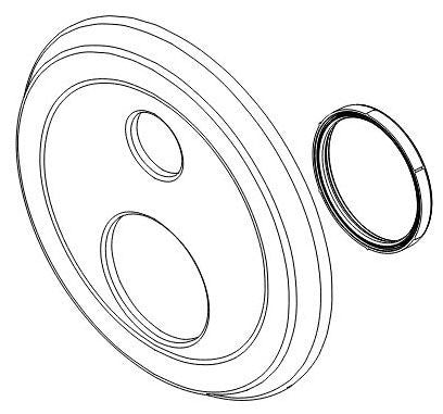 Delta RP101037PN Escutcheon - 6 Setting Integrated Diverter