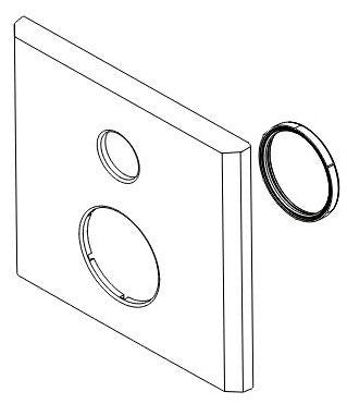 Delta RP101041PNPR Escutcheon - 6-Setting Int. Div. 14S