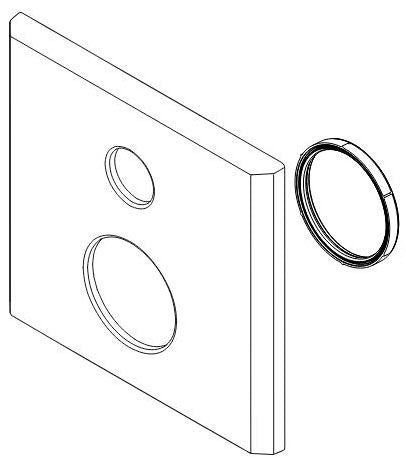 Delta RP101043BL Escutcheon - 6 Setting Integrated Diverter 17 Series