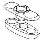 Delta Lahara RP101074CZ Escutcheon with Gasket