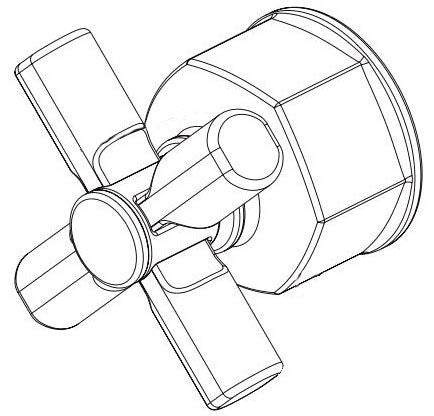 Brizo Invari RP101177PN PB Int Valve Volume Handle - Cross