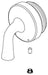 Delta Kayra RP101544 Temperature Handle, Set Screw and Button