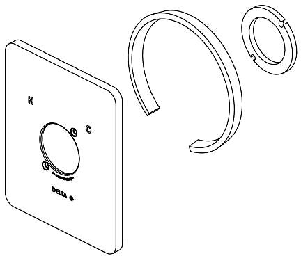 Delta Modern RP101848BL Escutcheon