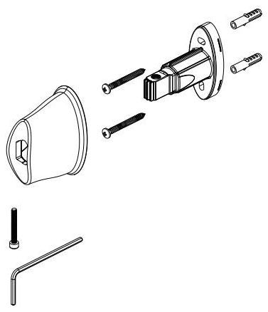Delta Universal Showering Components RP101922BL Mounting Post and Mounting Hardware