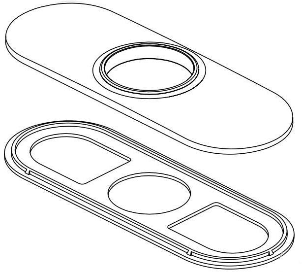 Delta Woodhurst RP102033SS Gasket and 3-Hole Escutcheon