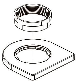 Peerless Xander RP102113BN Nut, escutcheon & gasket