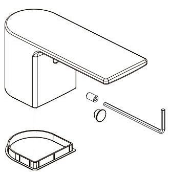 Peerless Xander RP102114BL Handle, set screw, button, lining